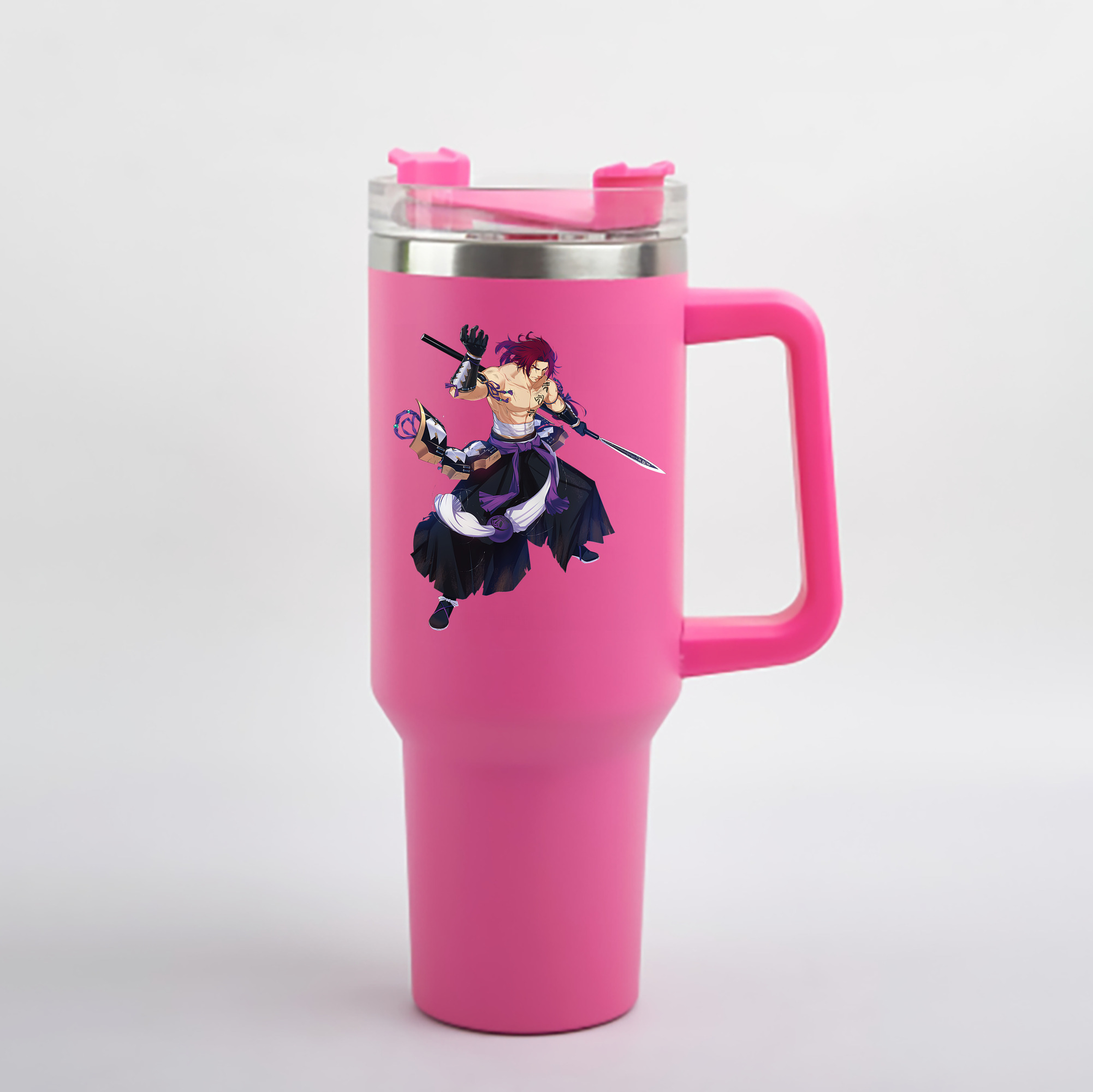 （画像用） 刀剣乱舞 Touken Ranbu 1200mL車用タンブラー - クリスタルステッカー（プラスチックストロー付き）